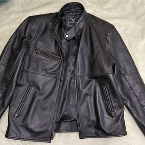 CORVETTE VINTAGE MENS LEATHER JACKET LARGE